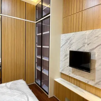 Minimalist and Classic Marble TV Unit Design