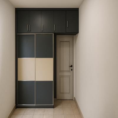Charcoal Sliding Wardrobe with Loft Storage