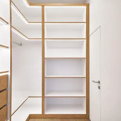 Contemporary Wardrobe Design With Strip Lighting