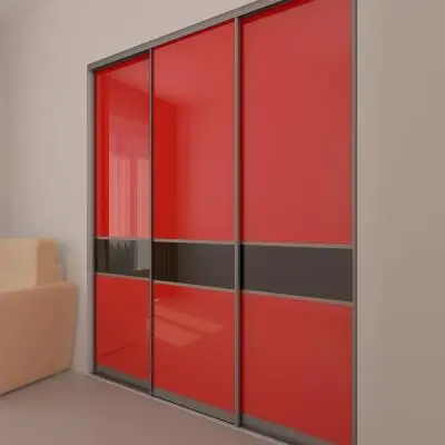Contrasting Glossy Wardrobe Doors